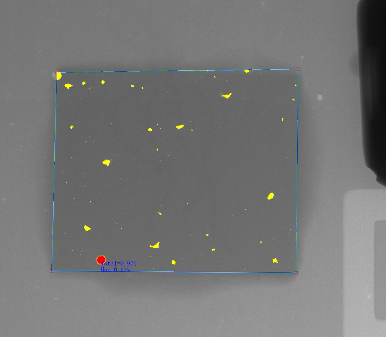 X-ray inspection system, BGA solder joint inspection, IGBT voids detection, automated flaw detection systems, electronics factory quality control, internal solder joint defect detection